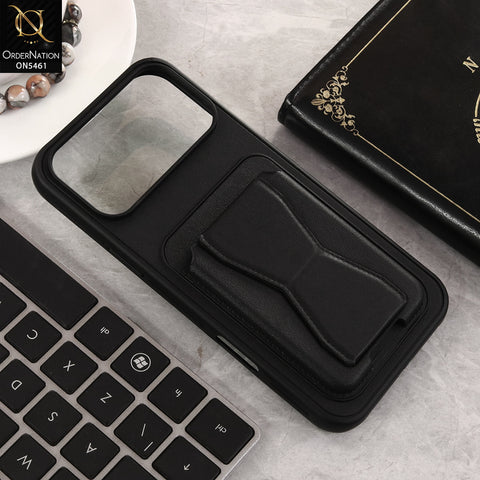 iPhone 17 Pro Max Cover - Black - New Protective Case with Card Holder And Bracket Stand Holder