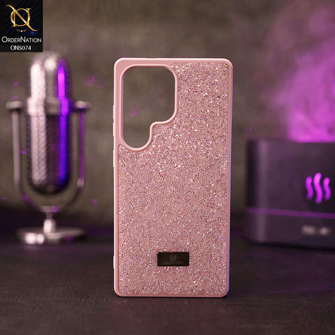 Samsung Galaxy S25 Ultra Cover - Pink - Luxury Bling Rhinestones Diamond shiny Glitter Soft TPU Case