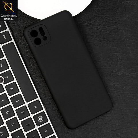 Oppo A16e Cover - Black - Matte Shockproof Sillica Gel Soft Case
