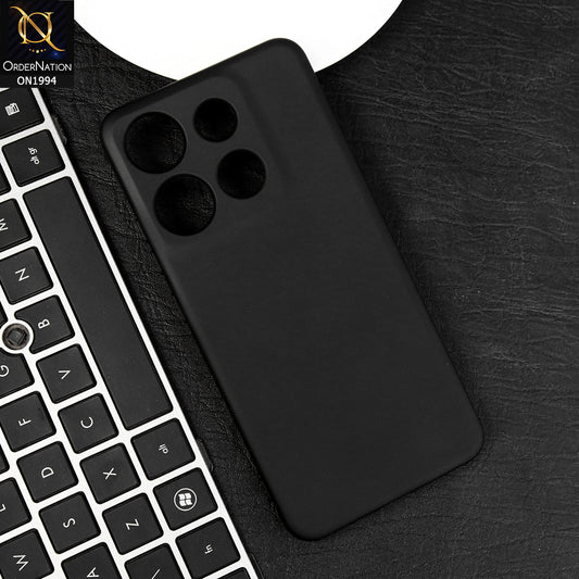 Infinix Smart 7 - Black -  Matte Shockproof Sillica Gel Soft Case