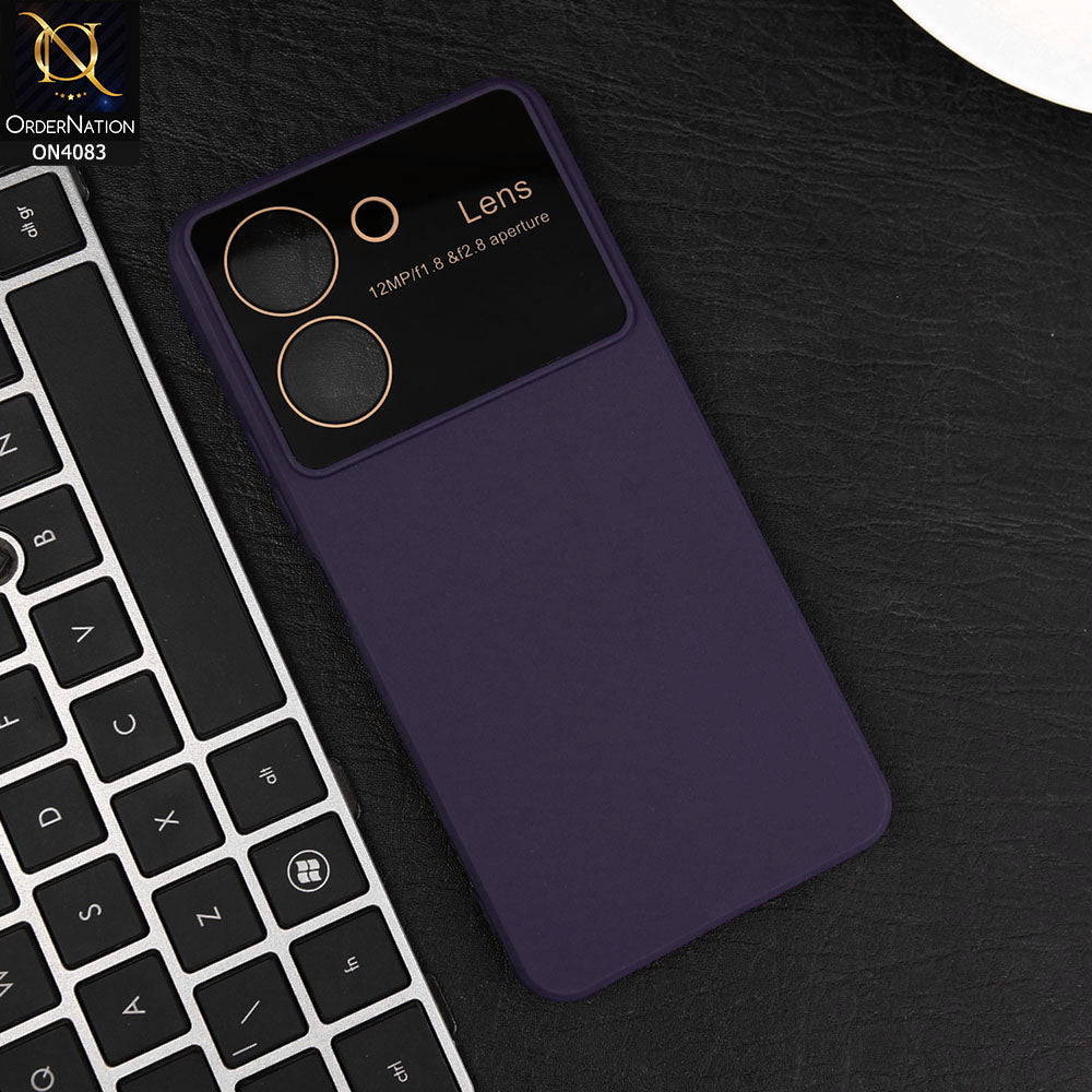 Vivo Y36 5G - Purple - Glass Lense Ultra Camera Protection Soft Silicon Case