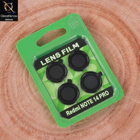 Xiaomi Redmi Note 14 Pro Camera Protector - Black - Lens Film Anti Scratch Protective Camera Lens Protector