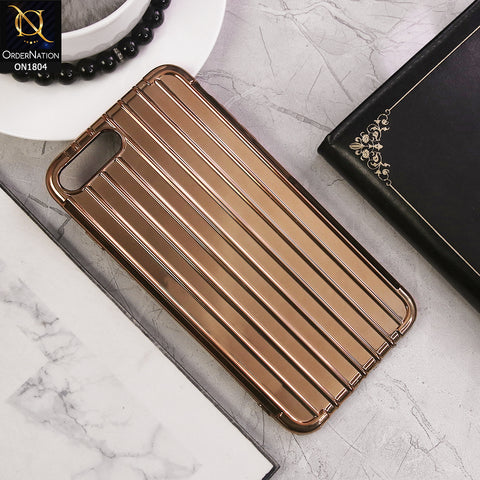 Laser Plating Soft Back Case For iPhone 8 Plus / 7 Plus - Golden