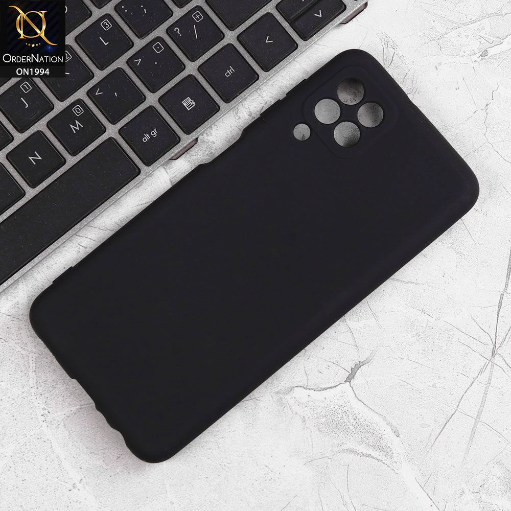 Samsung Galaxy A22 Cover - Black - Matte Shockproof Sillica Gel Soft Case