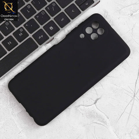 Samsung Galaxy A22 Cover - Black - Matte Shockproof Sillica Gel Soft Case