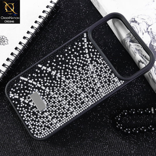 iPhone 17 Pro Max Cover - Black - New Luxury Bling Rhinestones Diamond Shiny Glitter Soft TPU Case
