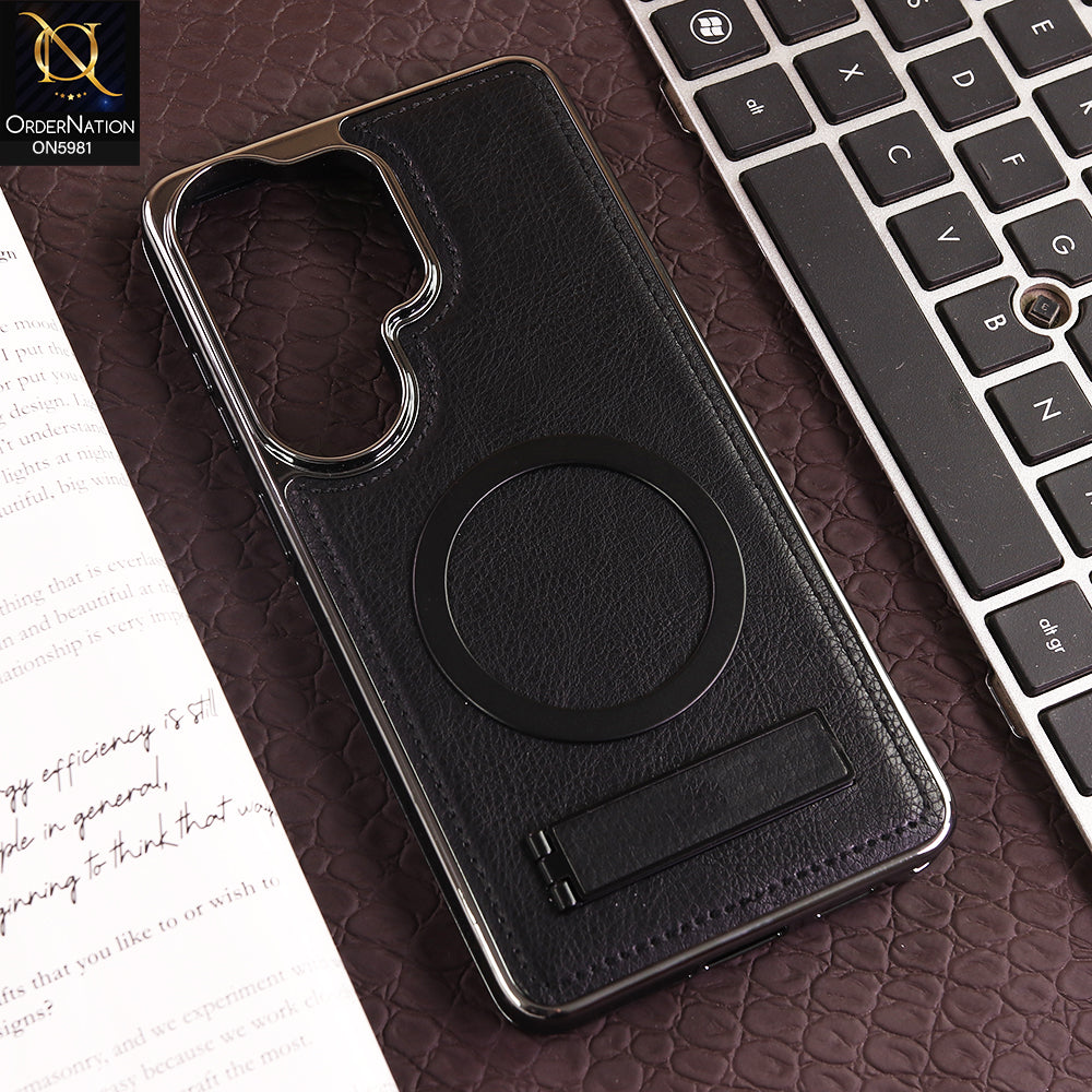 Samsung Galaxy S26 Ultra - Black - JINDUKA Shockproof Leather Case with Ring Magnet and Stand