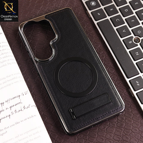 Samsung Galaxy S26 Ultra - Black - JINDUKA Shockproof Leather Case with Ring Magnet and Stand