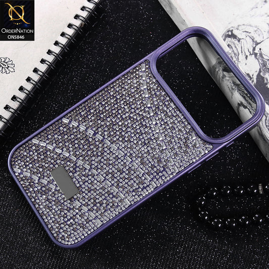 iPhone 17 Pro Max Cover - Purple - New Luxury Bling Rhinestones Diamond Shiny Glitter Soft TPU Case