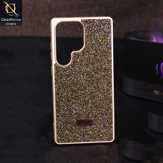 Samsung Galaxy S25 Ultra Cover - Golden - Luxury Bling Rhinestones Diamond shiny Glitter Soft TPU Case