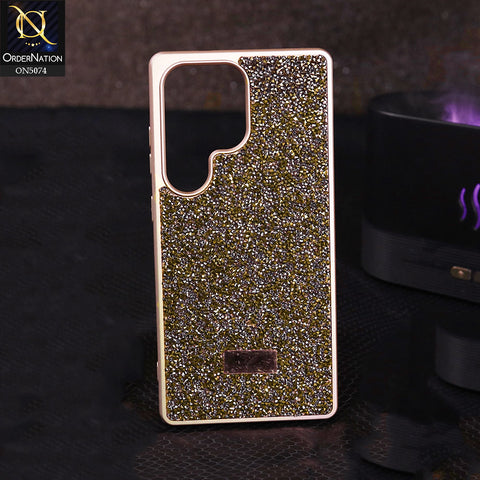 Samsung Galaxy S25 Ultra Cover - Golden - Luxury Bling Rhinestones Diamond shiny Glitter Soft TPU Case