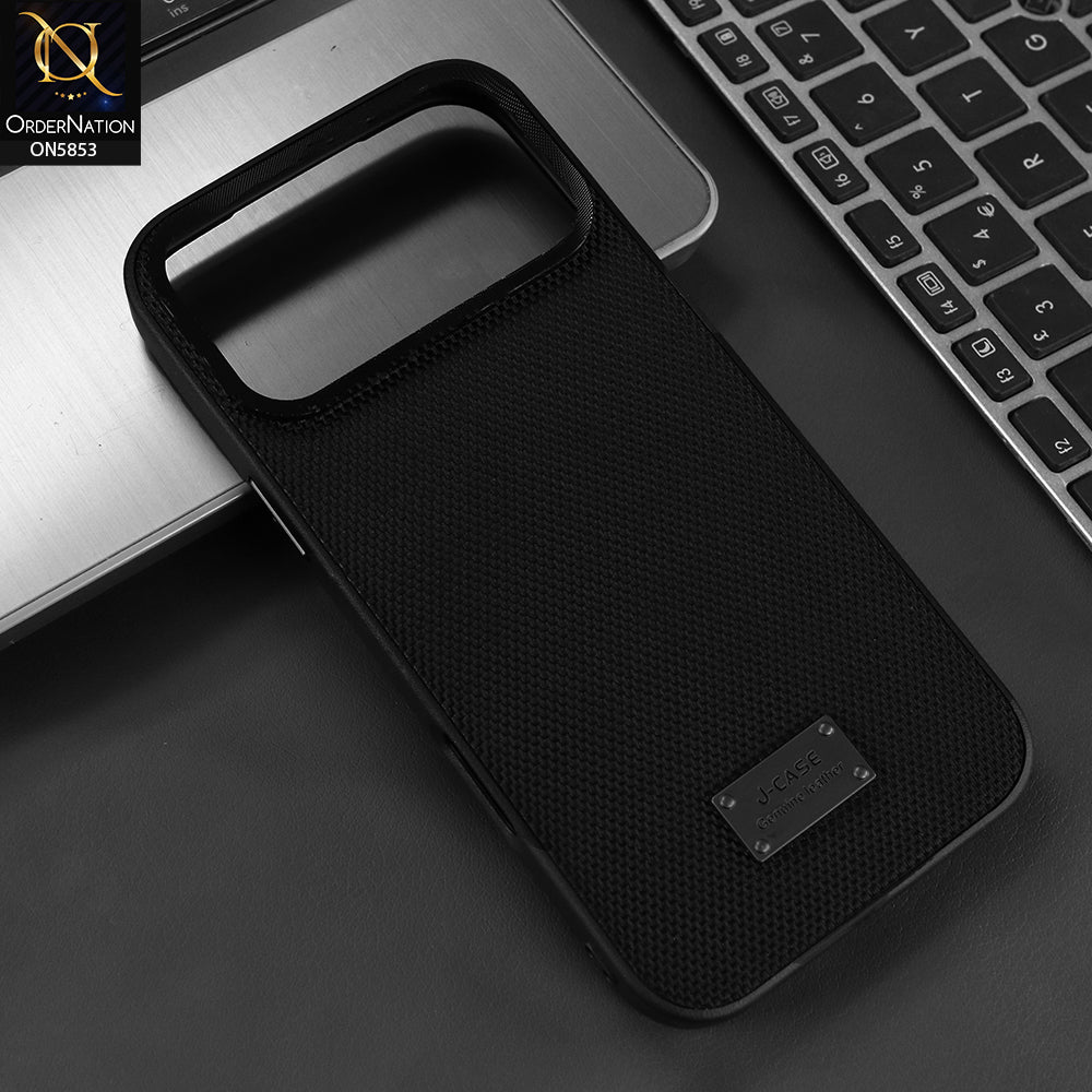 iPhone 17 Pro Max Cover - Black- J-Case New premium Quality Tech Woven Design Case
