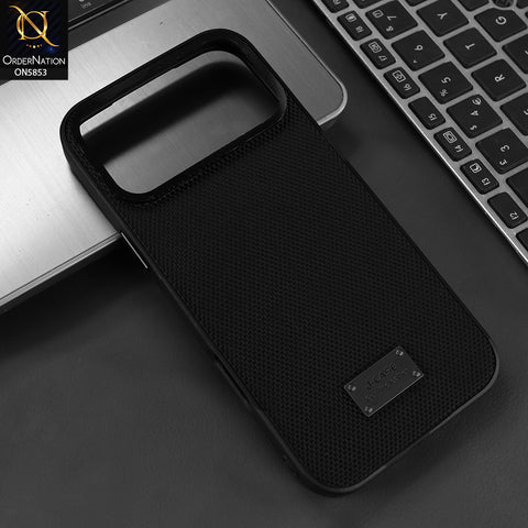 iPhone 17 Pro Max Cover - Black- J-Case New premium Quality Tech Woven Design Case