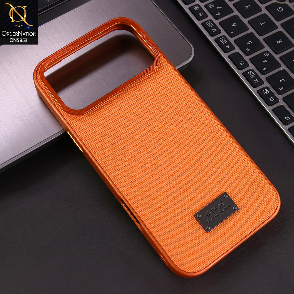 iPhone 17 Pro Max Cover - Orange - J-Case New premium Quality Tech Woven Design Case