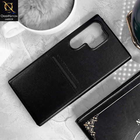 Samsung Galaxy S24 Ultra Cover - Black - G-Case Fine Leather Cardcool Series Case