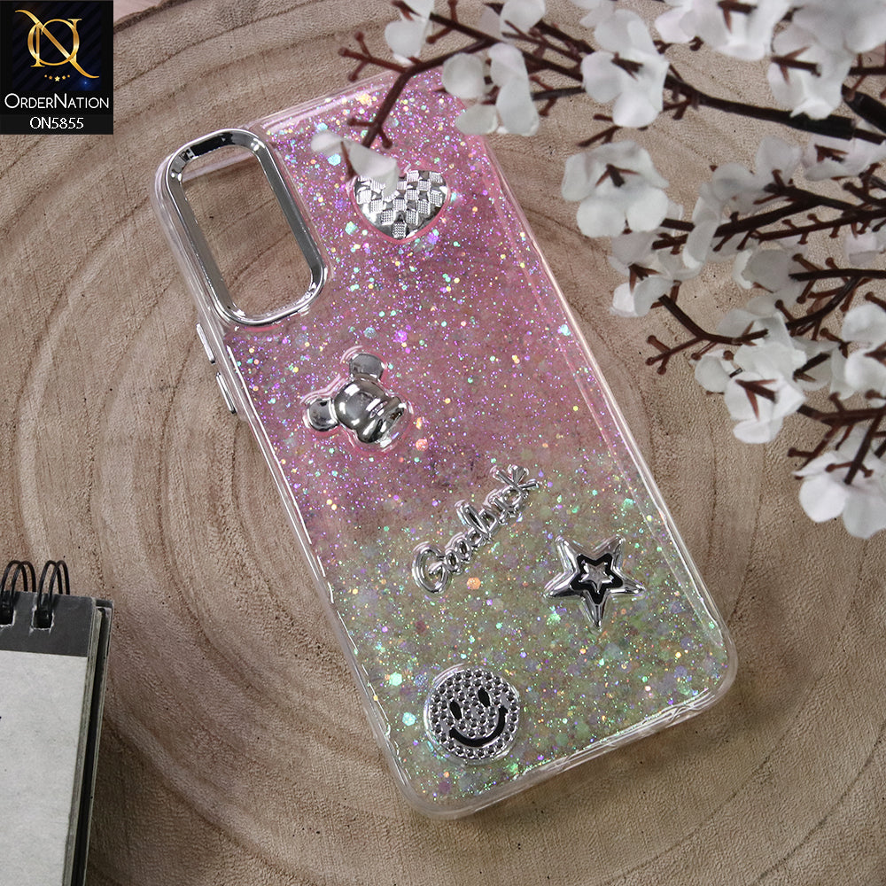 Vivo Y20i Cover - Design6 - New Cool 3D Goodluck Trendy Dual Sides Glitter Shiny Case (Glitter Doesn`t Move)