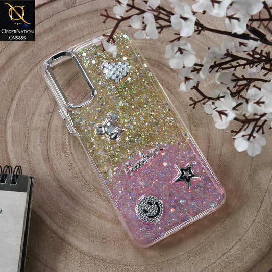 Vivo Y20s Cover - Design2 - New Cool 3D Goodluck Trendy Dual Sides Glitter Shiny Case (Glitter Doesn`t Move)