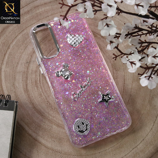 Vivo Y20 Cover - Design5 - New Cool 3D Goodluck Trendy Dual Sides Glitter Shiny Case (Glitter Doesn`t Move)