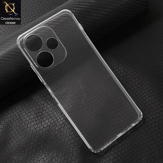 Infinix Hot 30 Cover - Transparent - Soft 4D Design Shockproof Silicone Transparent Clear Camera Protection Case