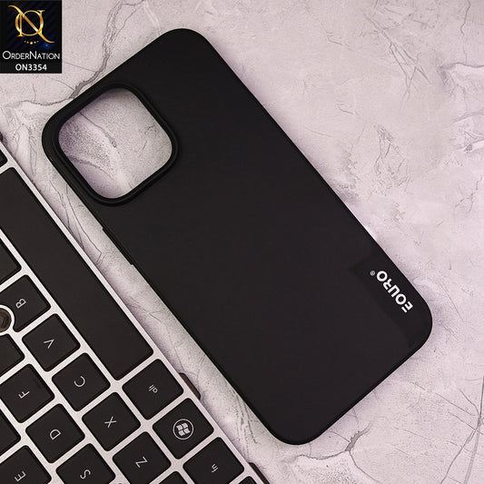 iPhone 14 Pro Max Cover - Black - EOURO Shock Resistant Soft Silicone Camera Protection Case