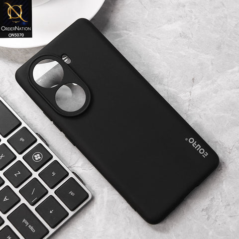 Oppo Reno 11 5G Cover - Black - New Liquid Silicone Soft TPU Case With Camera Protection