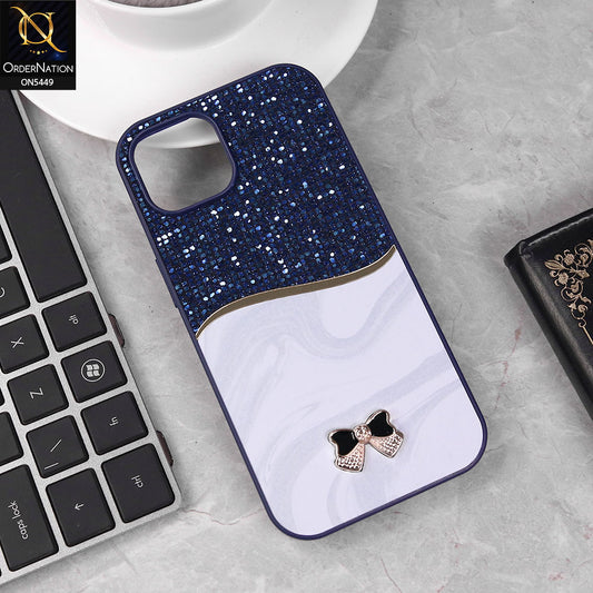 iPhone 15 Cover - Blue - Shiny Glitter Bling Texture Soft Case