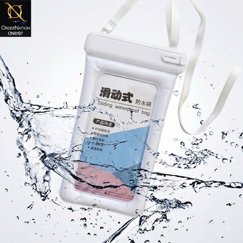 Sliding Waterproof Phone Pouch with Secure Seal and Adjustable Neck Strap