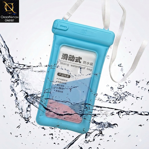 Sliding Waterproof Phone Pouch with Secure Seal and Adjustable Neck Strap
