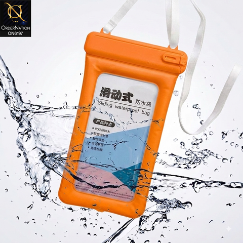 Sliding Waterproof Phone Pouch with Secure Seal and Adjustable Neck Strap