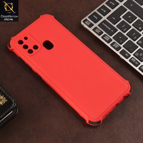 Samsung Galaxy A21s Cover - Red -  Soft New Stylish Matte Look Case
