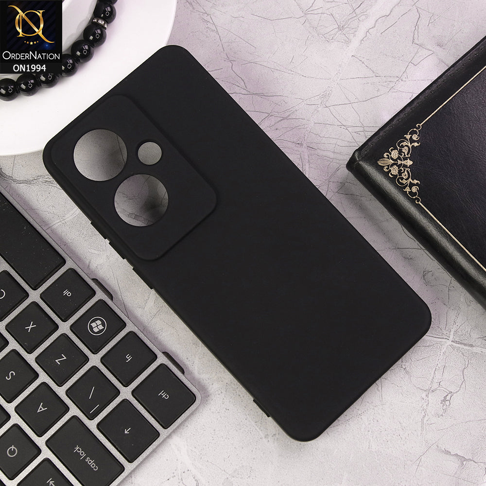 Oppo Reno 11F 5G Cover - Black - Matte Shockproof Sillica Gel Soft Case