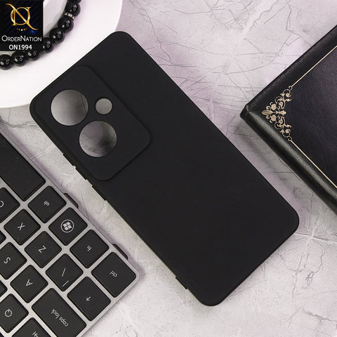 Oppo Reno 11F 5G Cover - Black - Matte Shockproof Sillica Gel Soft Case