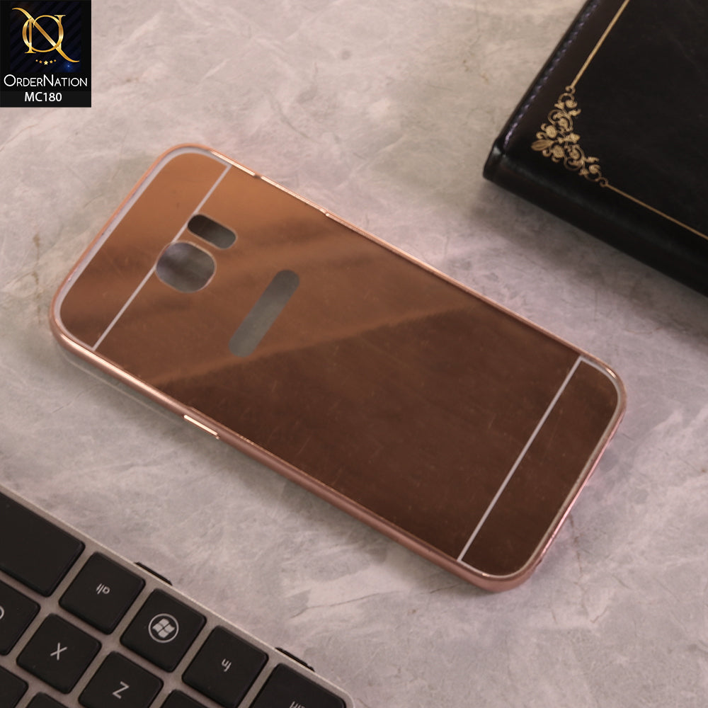 Samsung Galaxy S7 Edge Cover - Golden - legant Mirror-Effect Protective Case