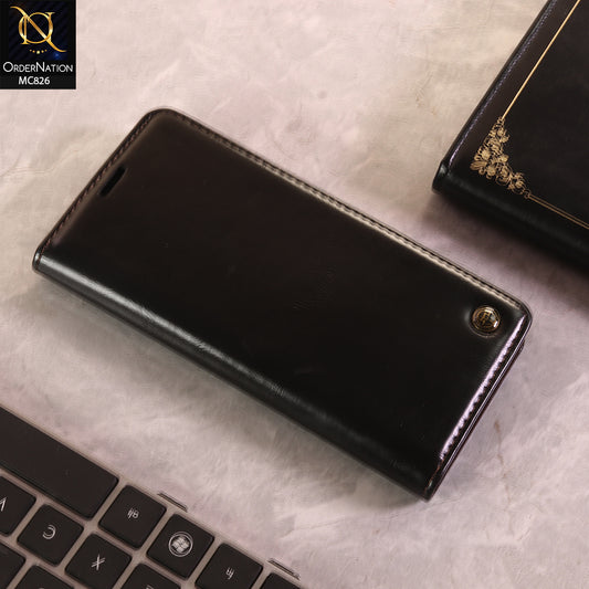 Samsung Galaxy S9 Plus Cover - Black - Premium Leather Flip Book Covers With Card Holding Option