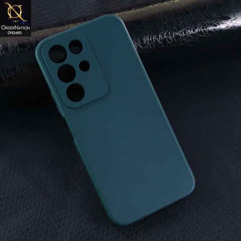 Realme C85 Cover - Green - ONation Silica Gel Series - HQ Liquid Silicone Elegant Colors Camera Protection Soft Case