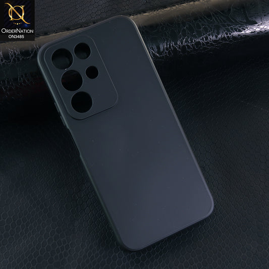 Realme C85 Cover - Black - ONation Silica Gel Series - HQ Liquid Silicone Elegant Colors Camera Protection Soft Case