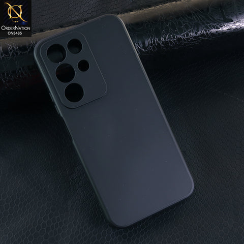 Realme C85 Cover - Black - ONation Silica Gel Series - HQ Liquid Silicone Elegant Colors Camera Protection Soft Case