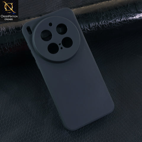 Vivo X300 Pro Cover - Black - ONation Silica Gel Series - HQ Liquid Silicone Elegant Colors Camera Protection Soft Case