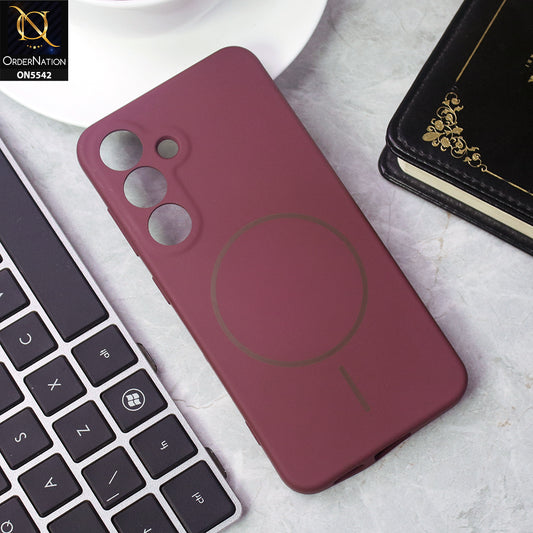 Samsung Galaxy S25 - Maroon - New Premium High Quality Matte Sillica Gel Soft Case