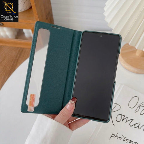 Samsung Galaxy Z Fold 8 Ultra Cover - Green - Premium Protective Flip Cover with Smart Display Window and Hands-Free Call Support