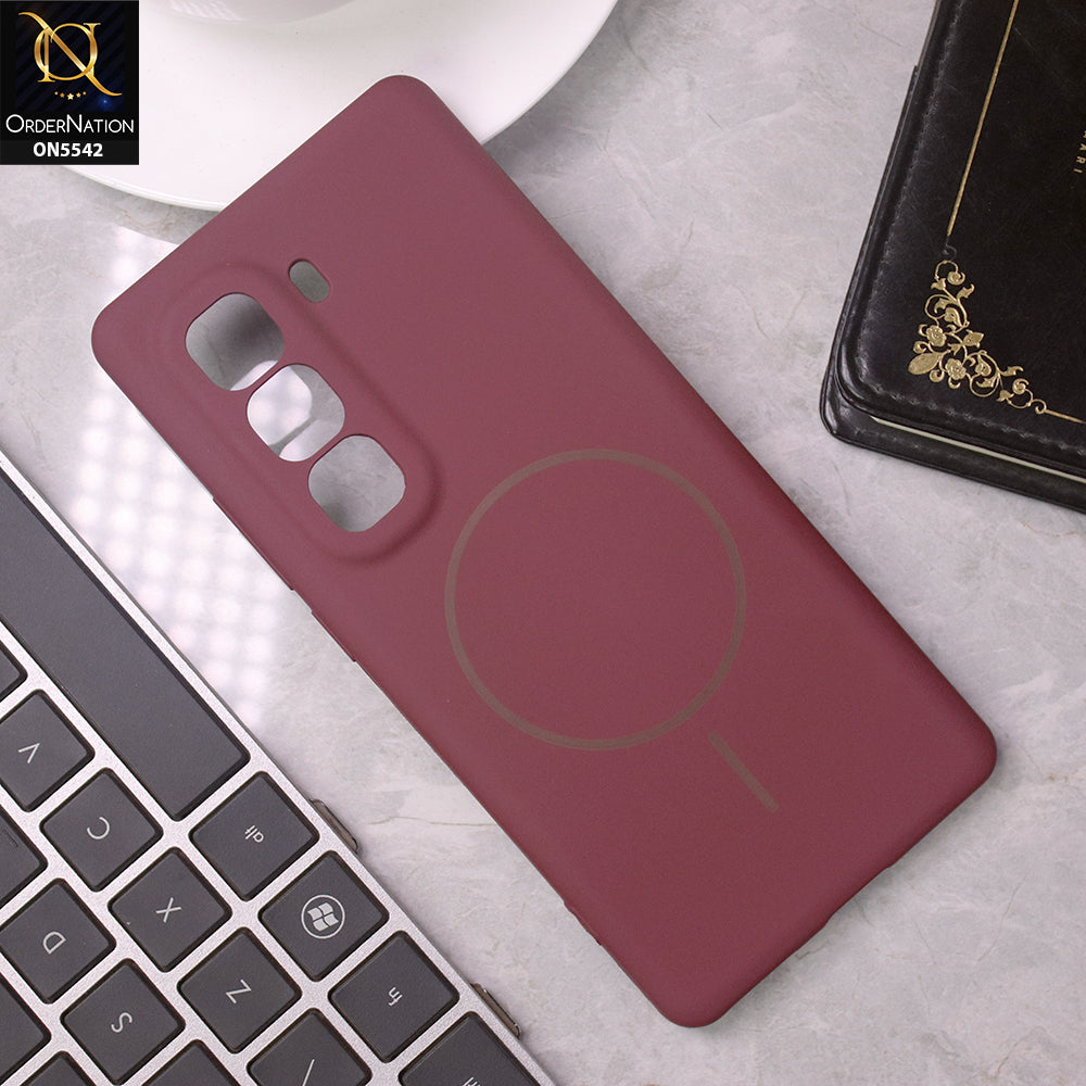 Infinix Hot 50 Pro Plus - Maroon - New Premium High Quality Matte Sillica Gel Soft Case
