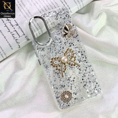 Vivo T4 Pro Cover - Silver - New Beeded Rhinestones Shinny Glitter