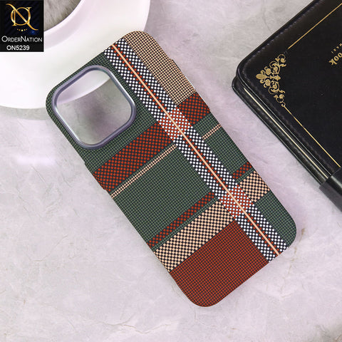 iPhone 15 Pro Max Cover - Design5 - Universe Luxo Carbon Fiber Texture Ultra Thin Shell Case With Metal Camera Ring Borders