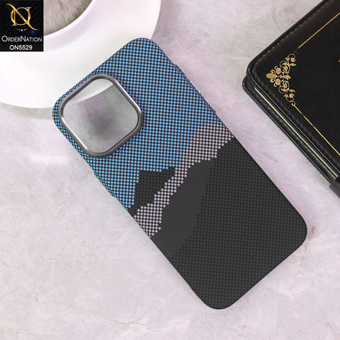 iPhone 15 Pro Max Cover - Design13 - Universe Luxo Carbon Fiber Texture Ultra Thin Shell Case With Metal Camera Ring Borders