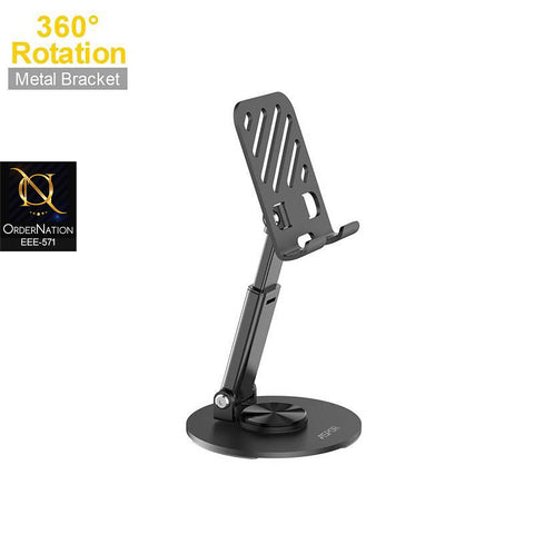 Aspor A701 Metal Bracket Adjustable Foldable Desktop Phone & Tablet Stand – Universal Mobile Holder