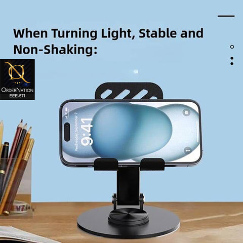 Aspor A701 Metal Bracket Adjustable Foldable Desktop Phone & Tablet Stand – Universal Mobile Holder