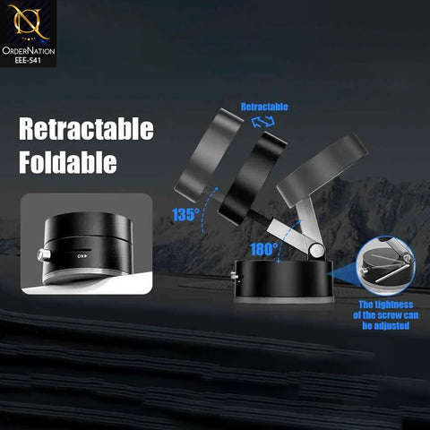 Vacuum Suction Adjustable Phone Holder Stand T-9203 – Strong Adhesion & Foldable Design