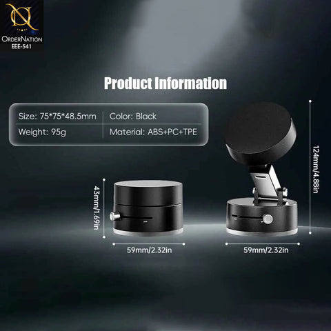 Vacuum Suction Adjustable Phone Holder Stand T-9203 – Strong Adhesion & Foldable Design