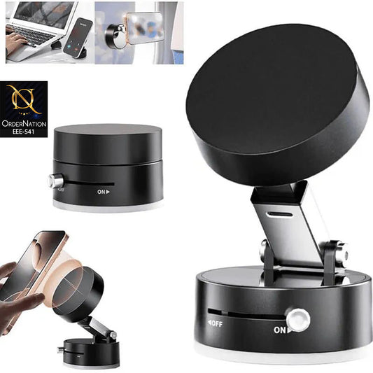 Vacuum Suction Adjustable Phone Holder Stand T-9203 – Strong Adhesion & Foldable Design