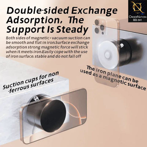 Vacuum Suction Adjustable Phone Holder Stand T-9203 – Strong Adhesion & Foldable Design